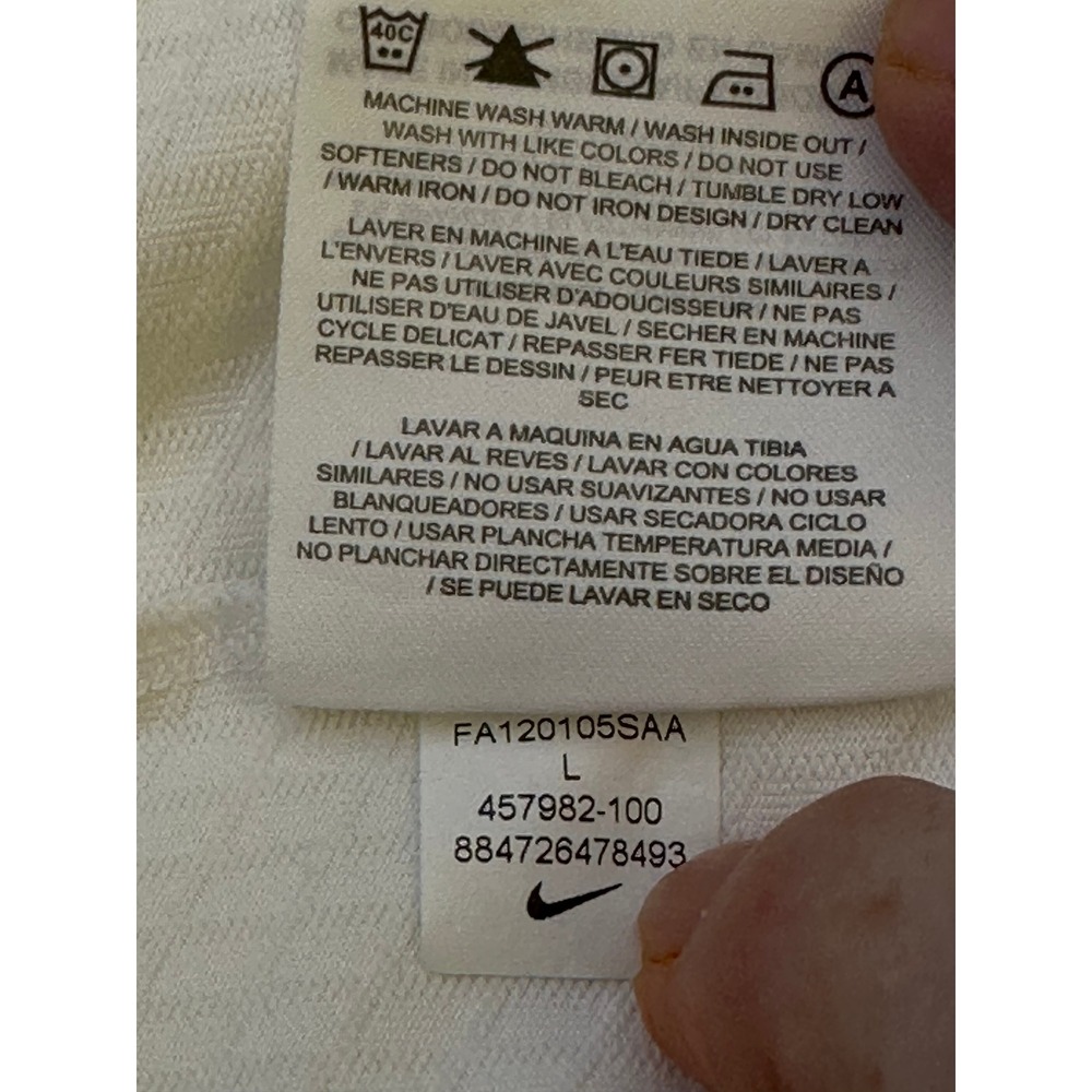 Nike Tiger Woods Collection Dri-FIT Golf Polo White Mens Large 457982-100 - Picture 7 of 11